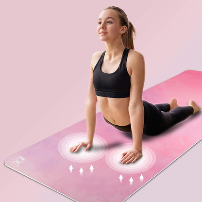 Printed Yoga Mat Non Slip Eco Friendly 72 X 27 Inch,Thick 1/4Inch Fitness Exercise Mat for Pilates,Gym Home or Workout Mat with Carrying Strap 6Mm