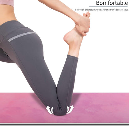 Printed Yoga Mat Non Slip Eco Friendly 72 X 27 Inch,Thick 1/4Inch Fitness Exercise Mat for Pilates,Gym Home or Workout Mat with Carrying Strap 6Mm